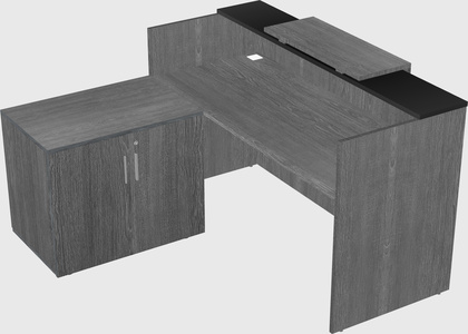 L-shaped modular reception