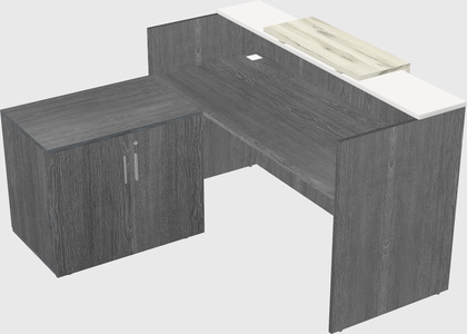 L-shaped modular reception