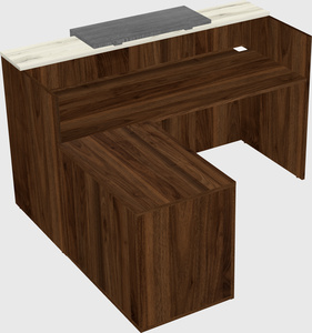 L-shaped modular reception