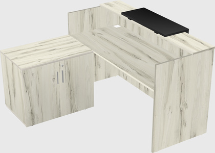 L-shaped modular reception