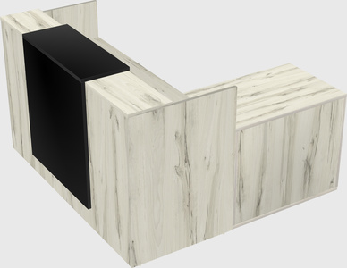 L-shaped modular reception