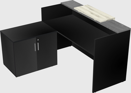 L-shaped modular reception