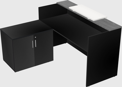 L-shaped modular reception