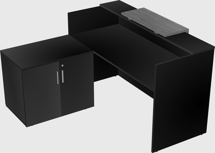L-shaped modular reception