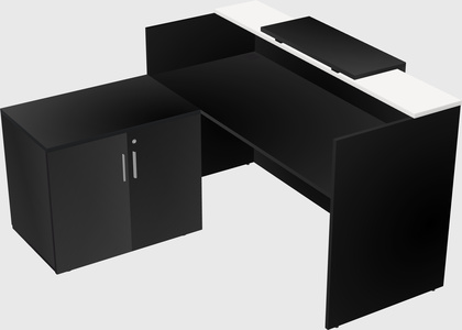 L-shaped modular reception