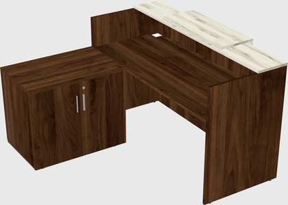 L-shaped modular reception