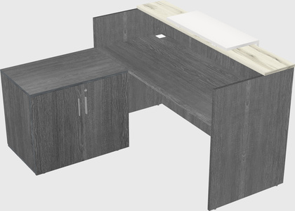 L-shaped modular reception