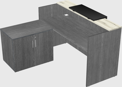 L-shaped modular reception