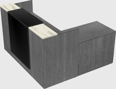 L-shaped modular reception