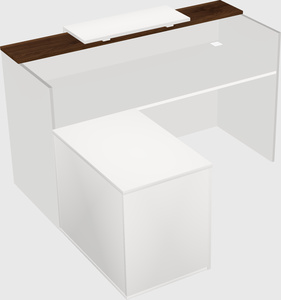 L-shaped modular reception