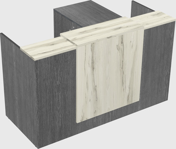 L-shaped modular reception