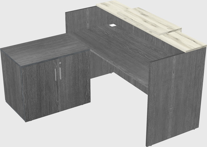 L-shaped modular reception