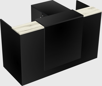 L-shaped modular reception
