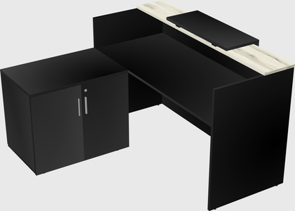 L-shaped modular reception