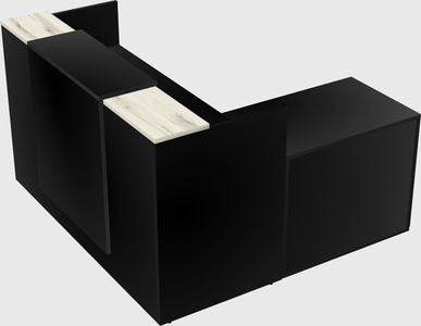 L-shaped modular reception