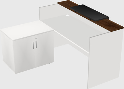 L-shaped modular reception