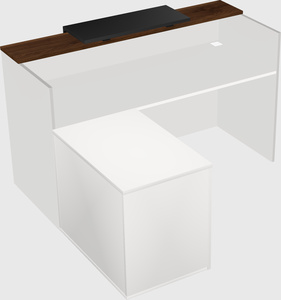 L-shaped modular reception