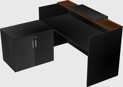 L-shaped modular reception