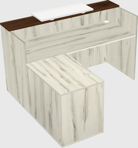L-shaped modular reception