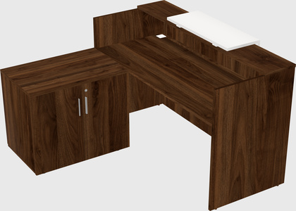 L-shaped modular reception
