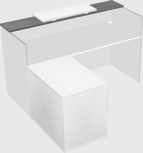 L-shaped modular reception