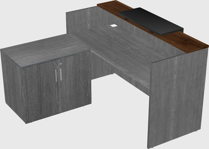 L-shaped modular reception