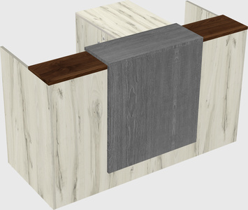 L-shaped modular reception
