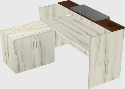 L-shaped modular reception
