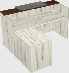 L-shaped modular reception
