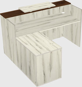 L-shaped modular reception