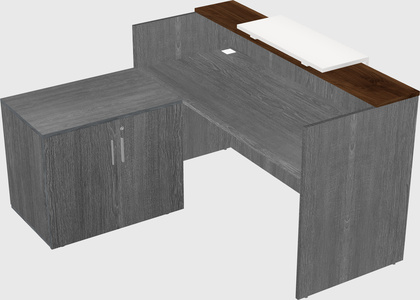 L-shaped modular reception
