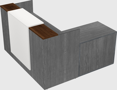 L-shaped modular reception
