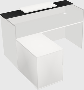 L-shaped modular reception