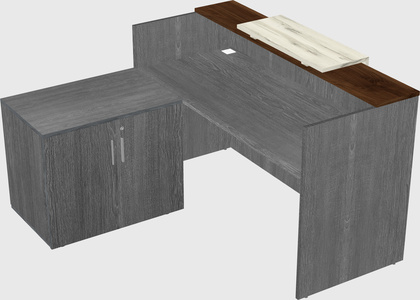 L-shaped modular reception