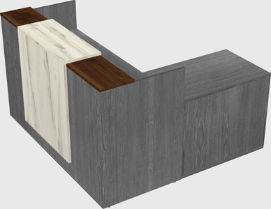 L-shaped modular reception