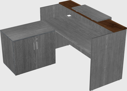 L-shaped modular reception