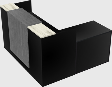 L-shaped modular reception