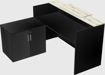 L-shaped modular reception