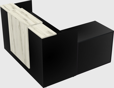 L-shaped modular reception