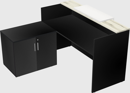 L-shaped modular reception