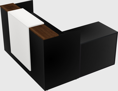 L-shaped modular reception