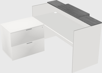 L-shaped modular reception