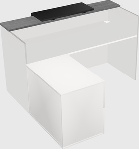 L-shaped modular reception