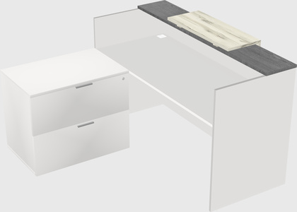 L-shaped modular reception