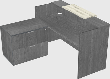 L-shaped modular reception
