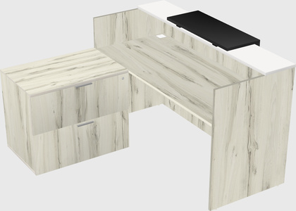L-shaped modular reception