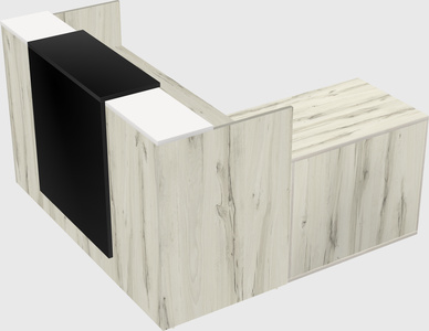 L-shaped modular reception