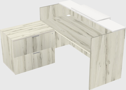 L-shaped modular reception