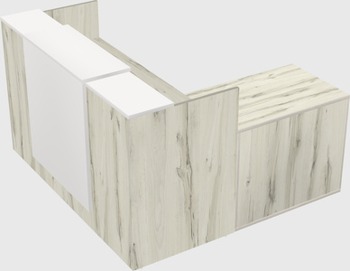 L-shaped modular reception