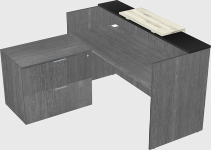 L-shaped modular reception